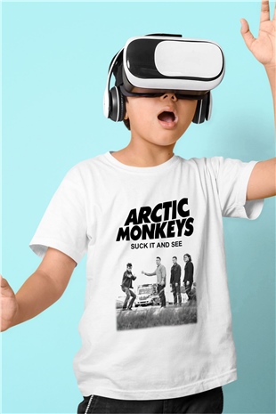 Arctic Monkeys Baskılı Beyaz Unisex Çocuk Tişört
