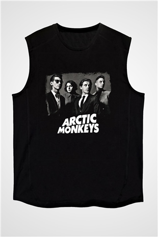 Arctic Monkeys Baskılı Unisex Siyah Kolsuz Tişört