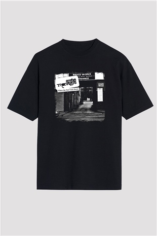Arctic Monkeys Baskılı Unisex Siyah Oversize Tişört