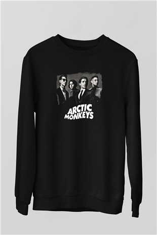 Arctic Monkeys Baskılı Unisex Siyah Sweatshirt