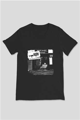 Arctic Monkeys Baskılı Unisex Siyah V Yaka Tişört