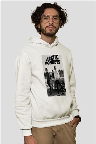 Arctic Monkeys Beyaz Unisex Hoodie