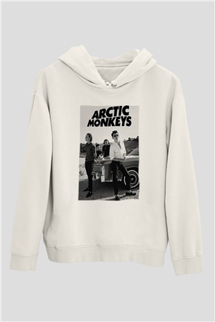 Arctic Monkeys Beyaz Unisex Hoodie