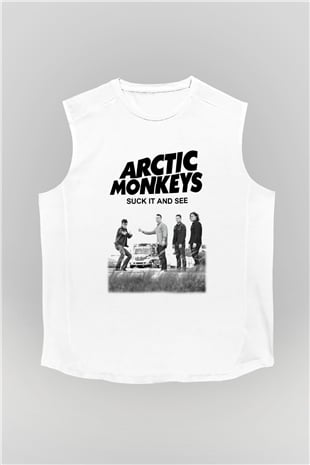 Arctic Monkeys Beyaz Unisex Kolsuz Tişört