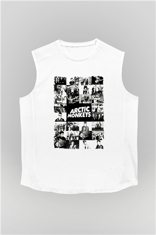 Arctic Monkeys Beyaz Unisex Kolsuz Tişört