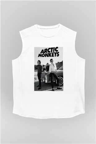 Arctic Monkeys Beyaz Unisex Kolsuz Tişört