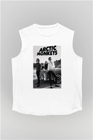 Arctic Monkeys Beyaz Unisex Kolsuz Tişört