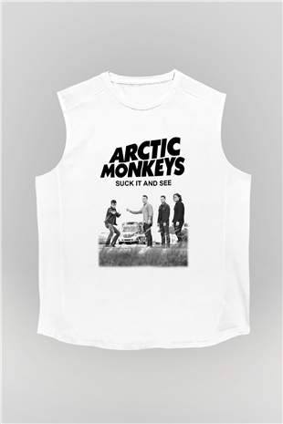Arctic Monkeys Beyaz Unisex Kolsuz Tişört