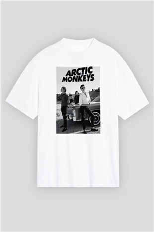 Arctic Monkeys Beyaz Unisex Oversize Tişört T-Shirt