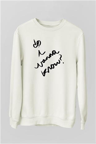Arctic Monkeys Beyaz Unisex Sweatshirt