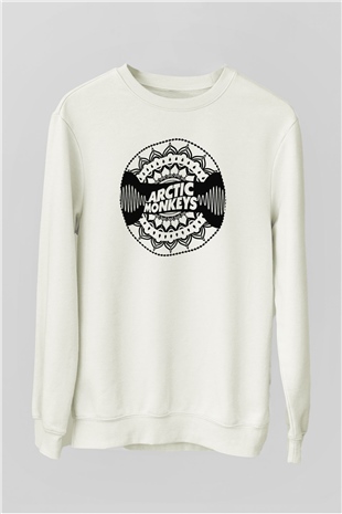 Arctic Monkeys Beyaz Unisex Sweatshirt