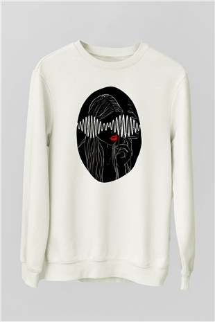 Arctic Monkeys Beyaz Unisex Sweatshirt