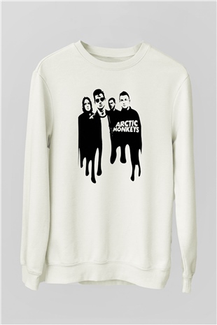 Arctic Monkeys Beyaz Unisex Sweatshirt