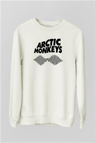 Arctic Monkeys Beyaz Unisex Sweatshirt