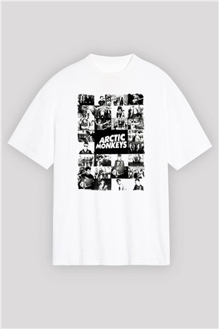 Arctic Monkeys Beyaz Oversize Tişört Oversize T-shirt - TişörtFabrikası