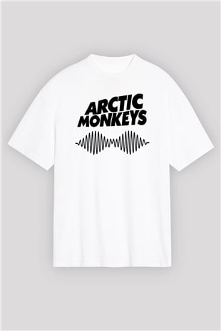 Arctic Monkeys Beyaz Oversize Tişört Oversize T-shirt - TişörtFabrikası
