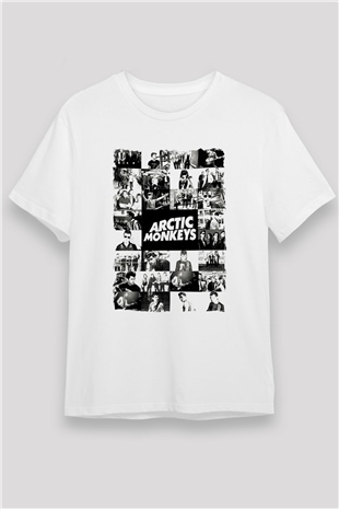 Arctic Monkeys Beyaz Unisex Tişört T-Shirt - TişörtFabrikası
