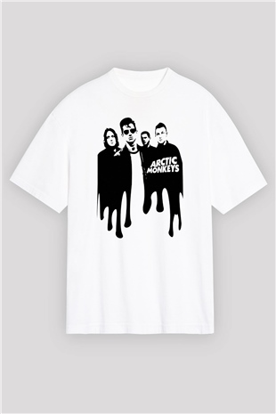 Arctic Monkeys Beyaz Oversize Tişört Oversize T-shirt - TişörtFabrikası