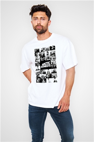 Arctic Monkeys Beyaz Oversize Tişört Oversize T-shirt - TişörtFabrikası