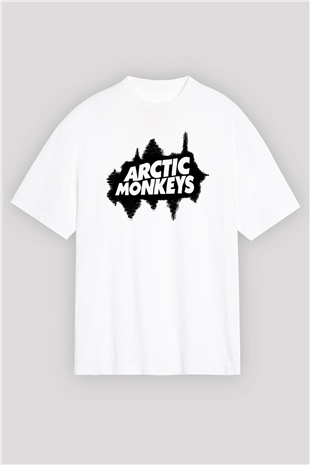 Arctic Monkeys Beyaz Oversize Tişört Oversize T-shirt - TişörtFabrikası