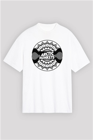 Arctic Monkeys Beyaz Oversize Tişört Oversize T-shirt - TişörtFabrikası