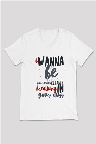 Arctic Monkeys Beyaz Unisex V Yaka Tişört