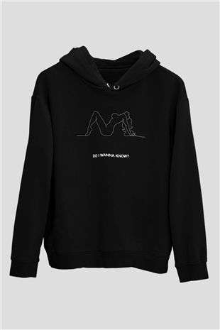 Arctic Monkeys Do I Wanna Know Siyah Unisex Kapüşonlu Sweatshirt