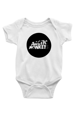 Arctic Monkeys Logo Beyaz Bebek Body - Zıbın