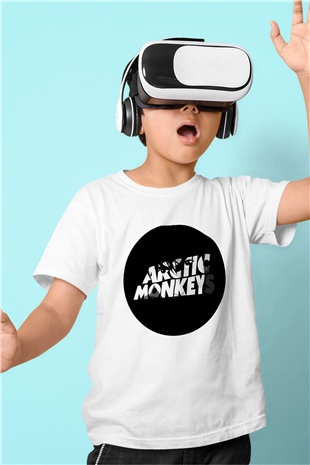 Arctic Monkeys Logo Beyaz Unisex Çocuk Tişört