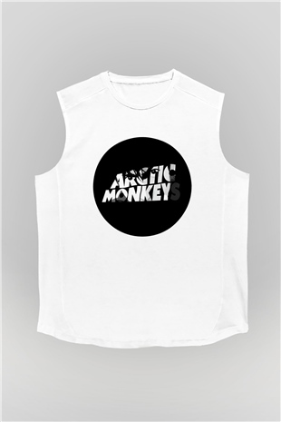 Arctic Monkeys Logo Beyaz Unisex Kolsuz Tişört