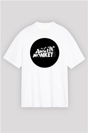 Arctic Monkeys Logo Beyaz Oversize Tişört Oversize T-shirt - TişörtFabrikası
