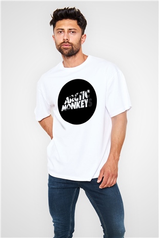 Arctic Monkeys Logo Beyaz Oversize Tişört Oversize T-shirt - TişörtFabrikası
