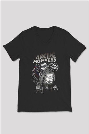 Arctic Monkeys One For The Road Siyah Unisex V Yaka Tişört