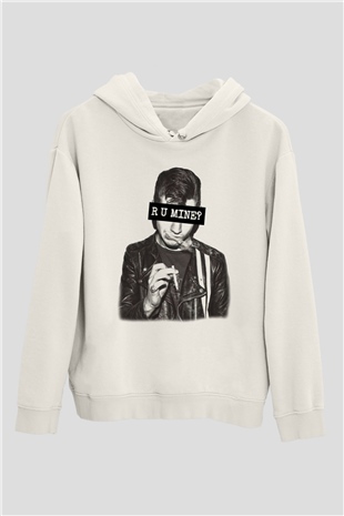 Arctic Monkeys R U Mine Anticipation Beyaz Unisex Kapüşonlu Sweatshirt