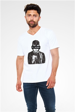 Arctic Monkeys R U Mine Anticipation Beyaz Unisex V Yaka Tişört