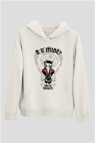 Arctic Monkeys R U Mine Beyaz Unisex Kapüşonlu Sweatshirt