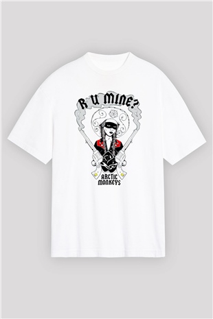 Arctic Monkeys R U Mine Beyaz Oversize Tişört Oversize T-shirt - TişörtFabrikası