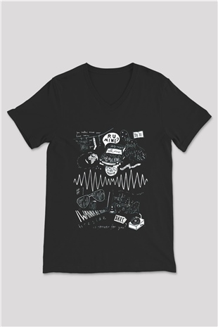 Arctic Monkeys R U Mine Siyah Unisex V Yaka Tişört
