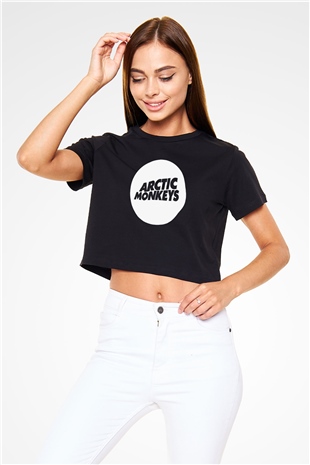 Arctic Monkeys Siyah  Crop Top Tişört