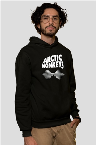Arctic Monkeys Siyah Unisex Kapüşonlu Sweatshirt