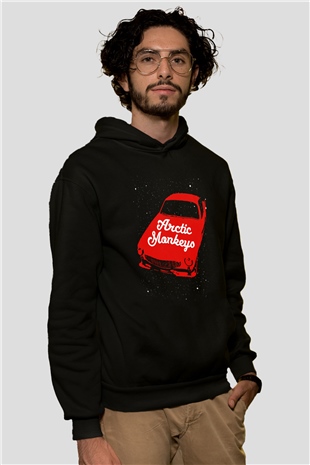 Arctic Monkeys Siyah Unisex Kapüşonlu Sweatshirt