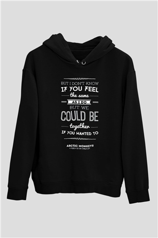 Arctic Monkeys Siyah Unisex Kapüşonlu Sweatshirt