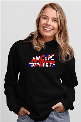 Arctic Monkeys Siyah Unisex Kapüşonlu Sweatshirt