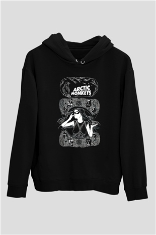 Arctic Monkeys Siyah Unisex Kapüşonlu Sweatshirt