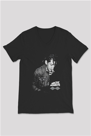 Arctic Monkeys Siyah Unisex V Yaka Tişört