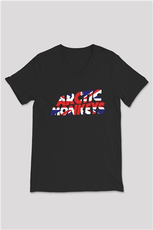 Arctic Monkeys Siyah Unisex V Yaka Tişört