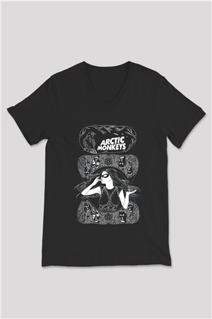 Arctic Monkeys Siyah Unisex V Yaka Tişört