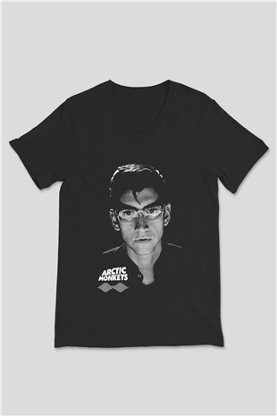Arctic Monkeys Siyah Unisex V Yaka Tişört