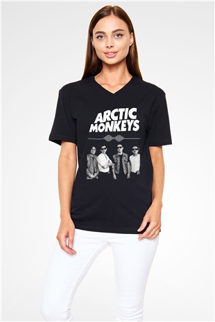 Arctic Monkeys Siyah Unisex V Yaka Tişört