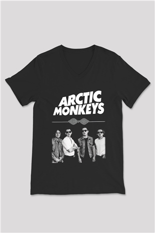 Arctic Monkeys Siyah Unisex V Yaka Tişört